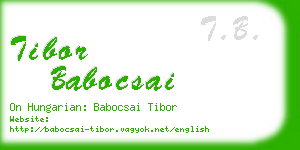 tibor babocsai business card